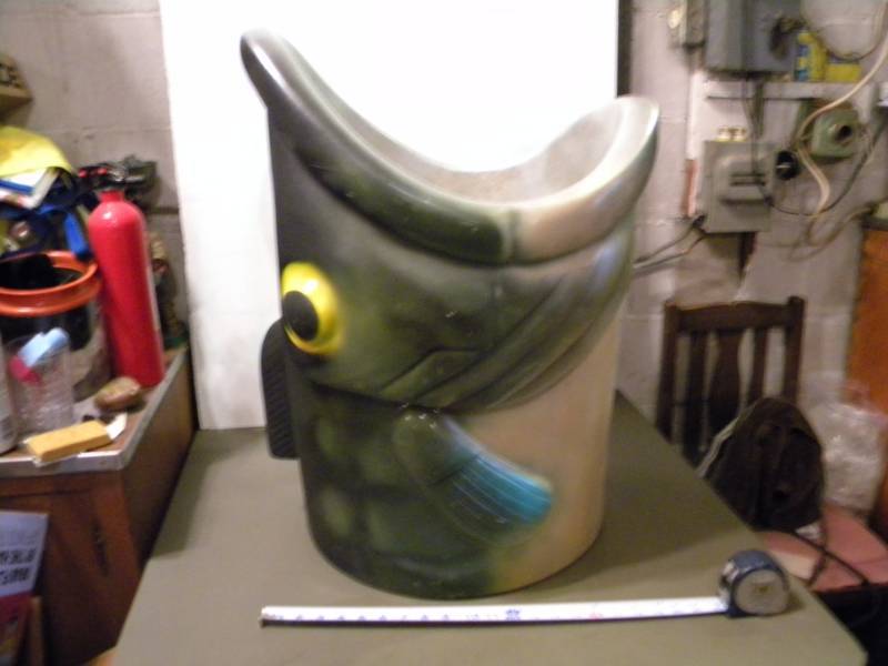 Large Fish Head- Beer Cooler, Bait Holder or Fish Holder