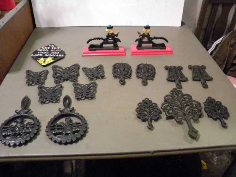 Metal Trivets & 2 Nut Crackers