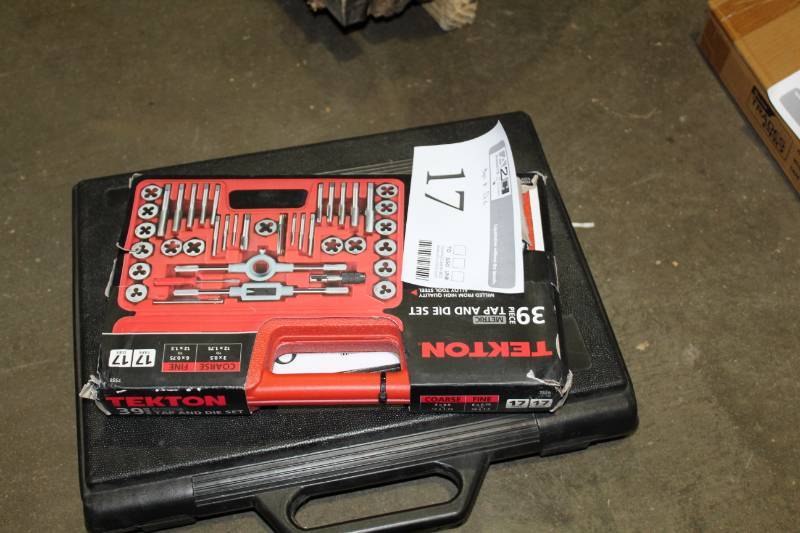 lot 17 image: Tekton 39-Piece Metric Tap and Die Set