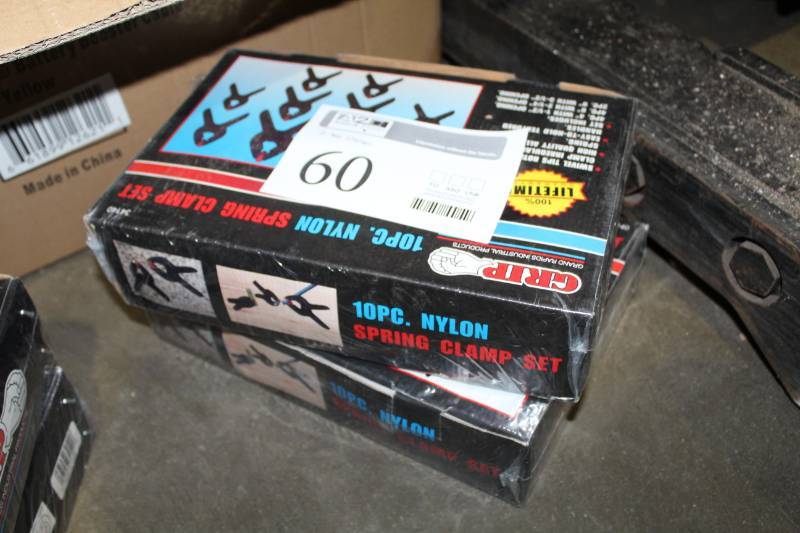 lot 60 image: Lot of (2) GRIP 10-Piece Nylon Spring Clamp Sets
