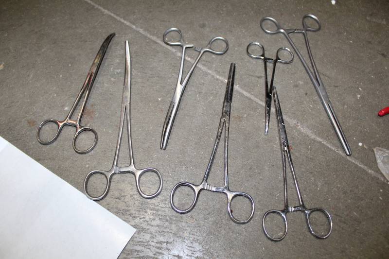 lot 65 image: Lot of (7) Surgical Clamps