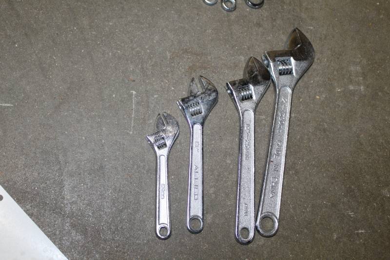 lot 92 image: Lot of (4) Adjustable Wrenches