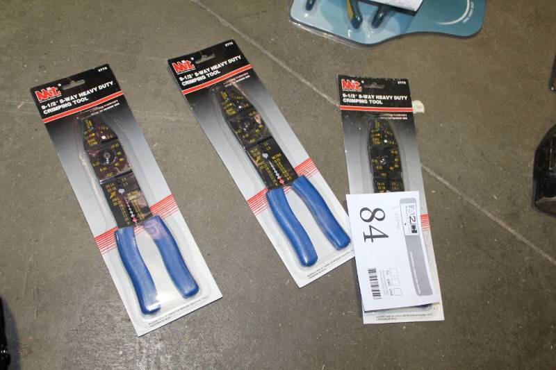 lot 84 image: Lot of (3) MIT 6.5in. 6-Way Heavy Duty Crimping Tools