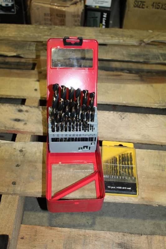 lot 80 image: Lot of (2) Drill Bit Sets - 29-Piece SAE, 13-Piece HSS SAE
