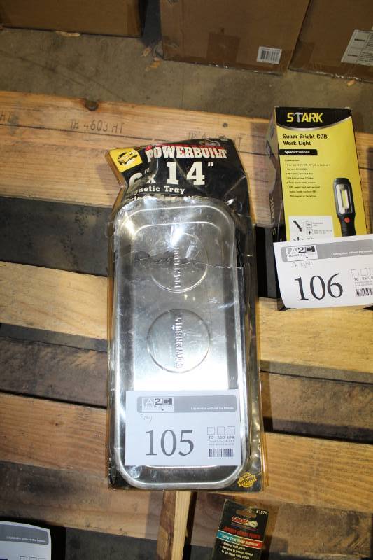 lot 105 image: Powerbuilt 6x14in. Magnetic Tray