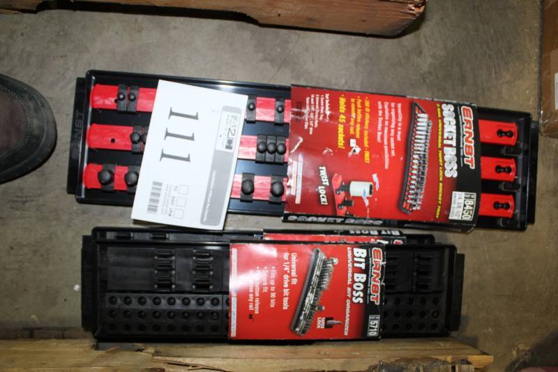 lot 111 image: Lot of (3) Ernst Socket,Bit Organizers - Socket Boss, 2-Bit Boss