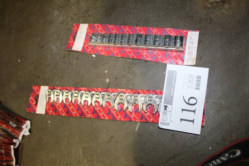 lot 116 image: Lot of (2) Hand Tools - 12-Piece Metric Socket Set, 12-Piece Metric Flarenut Crowsfeet