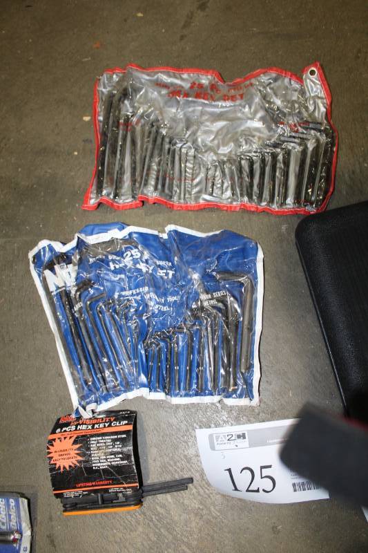 lot 125 image: Lot of (3) MIT Hex Key Sets