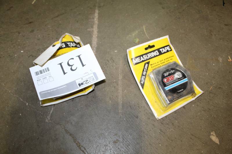 lot 131 image: Lot of (2) GRIP 30ft. Measuring Tapes