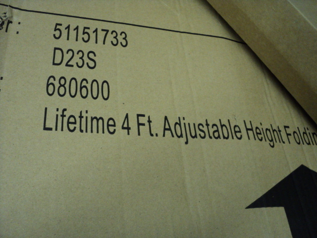 Lifetime 4 ft Adjustible Height fol...