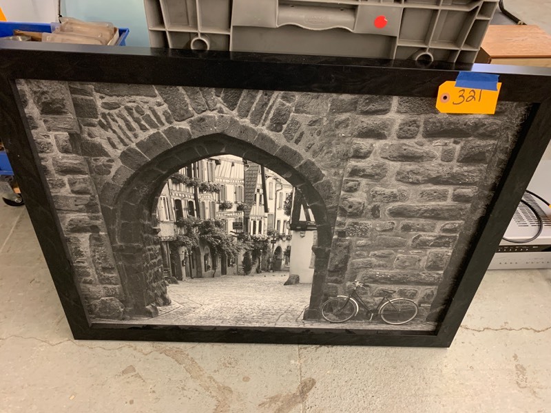lot 321 image: BICYCLE OF RIQUEWIHR WALL ART