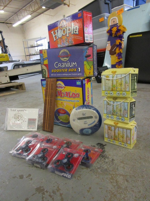 lot 349 image: ASSORTED GAMES, FIDGET SPINNERS, HUMMEL FIGURINES.