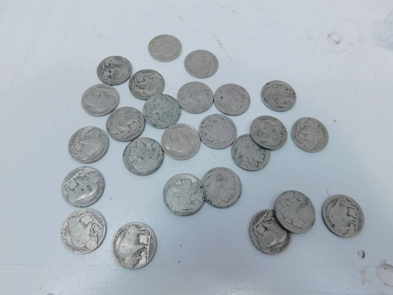 lot 8 image: 25 Buffalo Nickels Mostly Culls