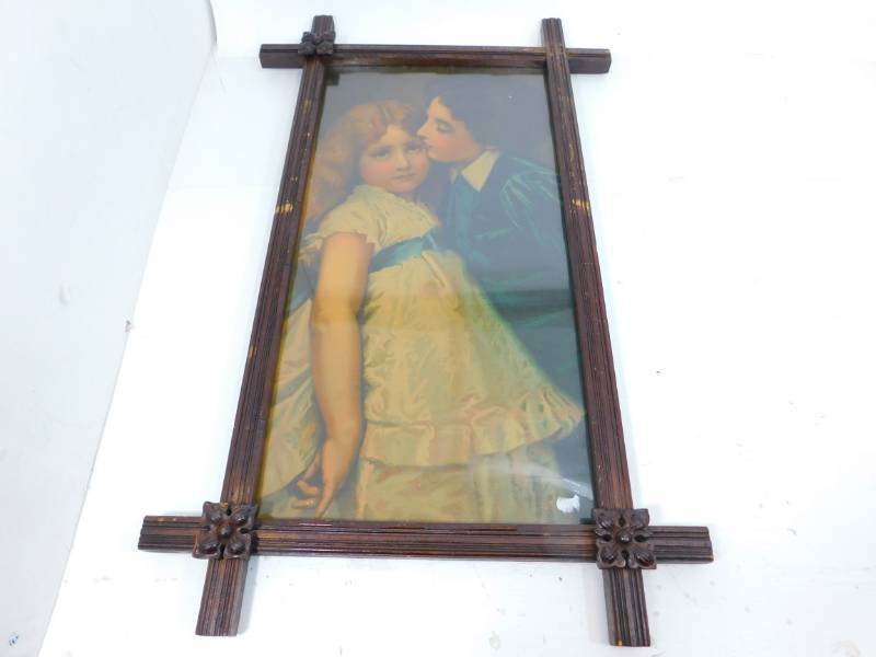 lot 23 image: 19th Century Siblings Stone Lithograph print