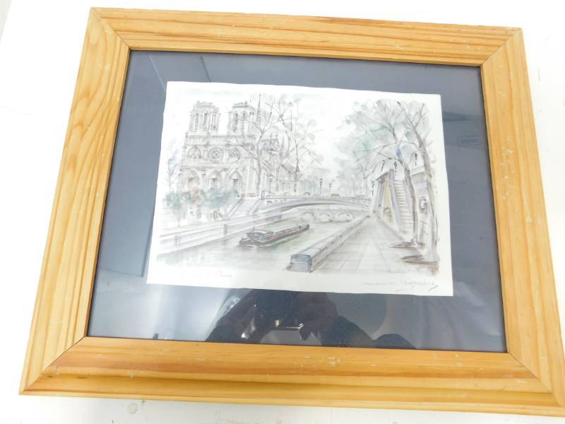 lot 108 image: Notre Dame De Paris Mannie Leyenatrey (sp) pencil signed