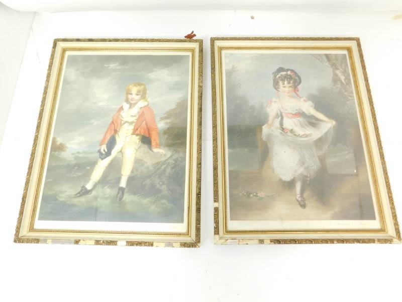 lot 96 image: VERY RARE PENCIL SIGNED  Pair Sidney E. Wilson signed lithographs after Sir Thomas Lawrence