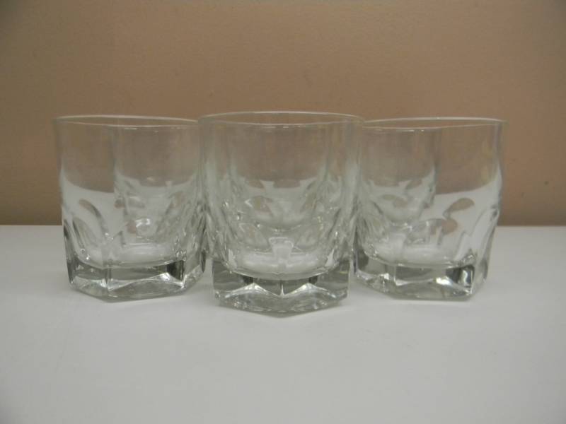 lot 3 image: 6 NEW BACARDI BAT LARGE LOWBALL GLASSES - SEE PICTURES