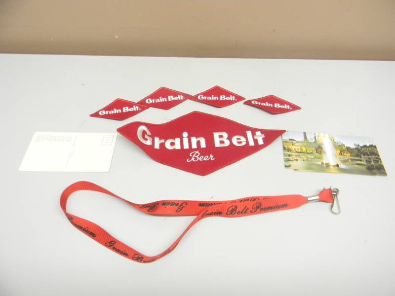 lot 36 image: NOS - VINTAGE GRAIN BELT BEER PATCHES, POSTCARDS & LANYARD - SEE PICTURES