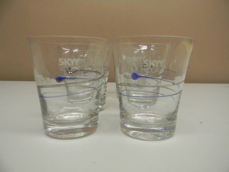 lot 60 image: NOS 6 SKY VODKA DRINK GLASSES - NEVER USED - SEE PICTURES