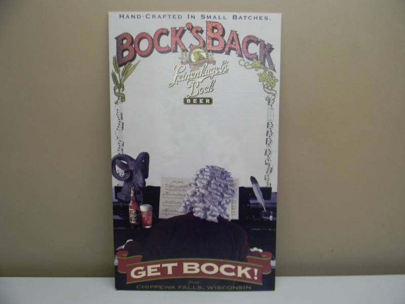 lot 83 image: VINTAGE LEINENKUGELS BOCK BEER ADVERTISING DISPLAY SIGN - APPROX 14 BY 24 - SEE PICTURES