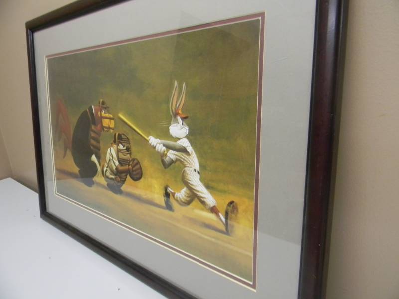 TAZ BUGS BUNNY BASEBALL L.A. DODGERS Looney Tunes Limited Edition  Lithograph Art