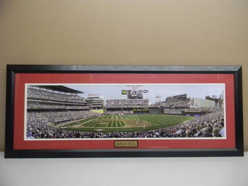 lot 123 image: BUDWEISER TARGET FIELD OPENING DAY APRIL 12 2010 PANORAMIC - THIS IS A RARE PIECE SUPPLIED & STAMPED BY BUDWEISER - APPROX 43 BY 17 - SEE PICTURES