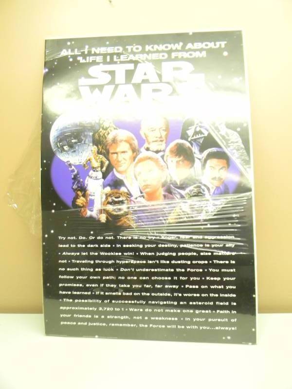 lot 133 image: VINTAGE STAR WARS POSTER - IN NICE CONDITION - SEE PICTURES