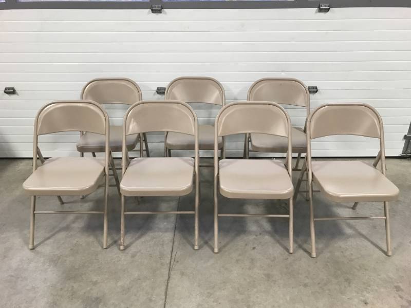 Lot of 7 Metal Folding Chairs