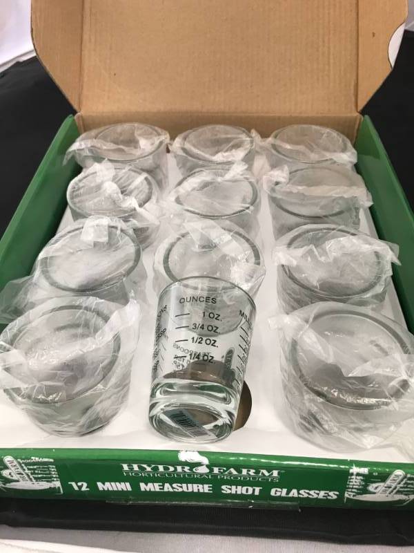 Lot of 12 Measured Shot Glasses