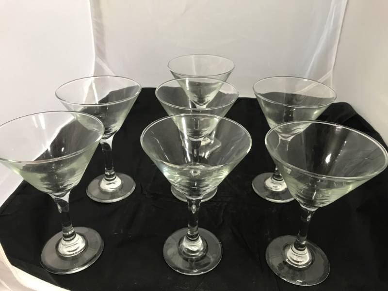 Set of 8 Martini Glasses