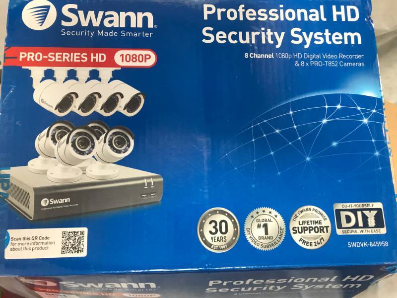 Swan HD Security DVR System with 6 Cameras
