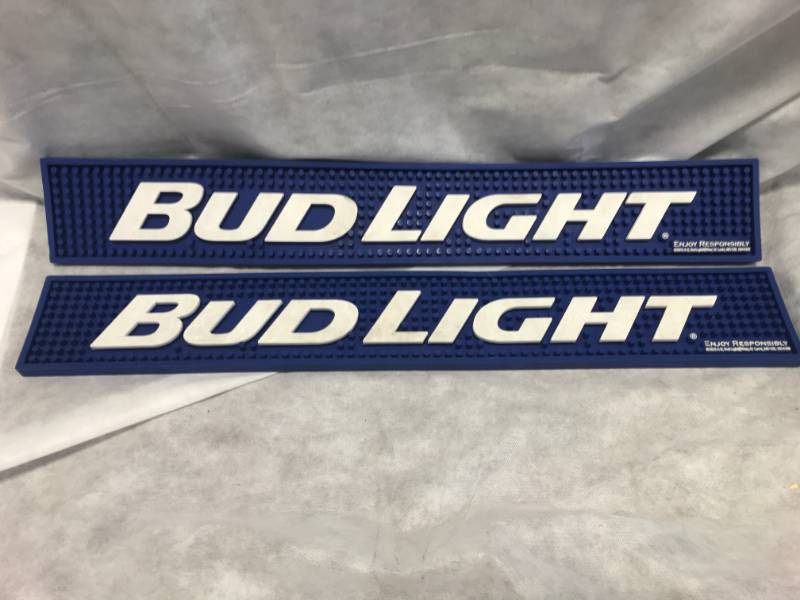Lot of 2 Bud Light Bar Mats