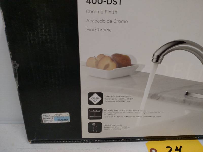 lot 24 image: Delta 400-DST Kitchen Faucet...