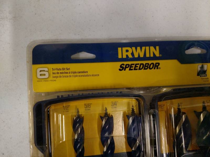 lot 45 image: Irwin Speedbor 6 pc. Tri-Flute Bit ...
