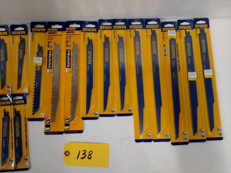 lot 138 image: Asstd Reciprocating Saw Blades...