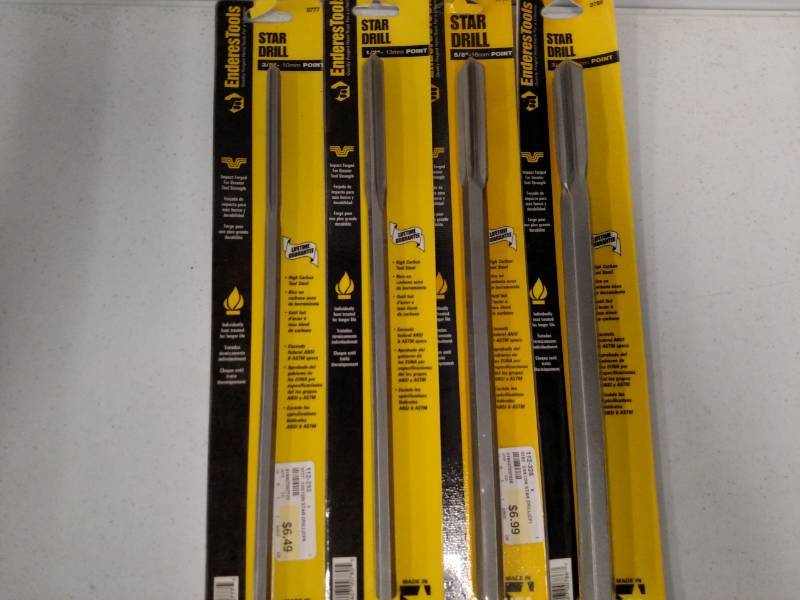 lot 181 image: 38, 12, 58, & 34 Star Drills...