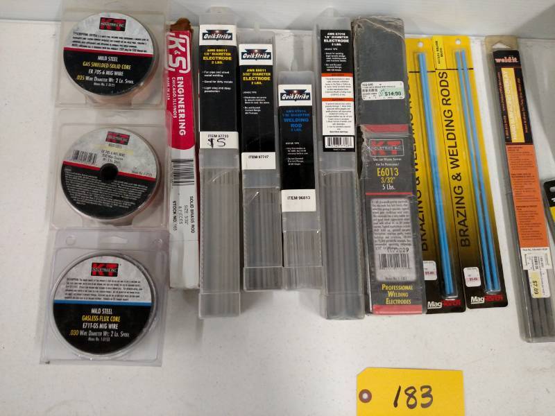 lot 183 image: Welding Wire, Rods, & Supplies...