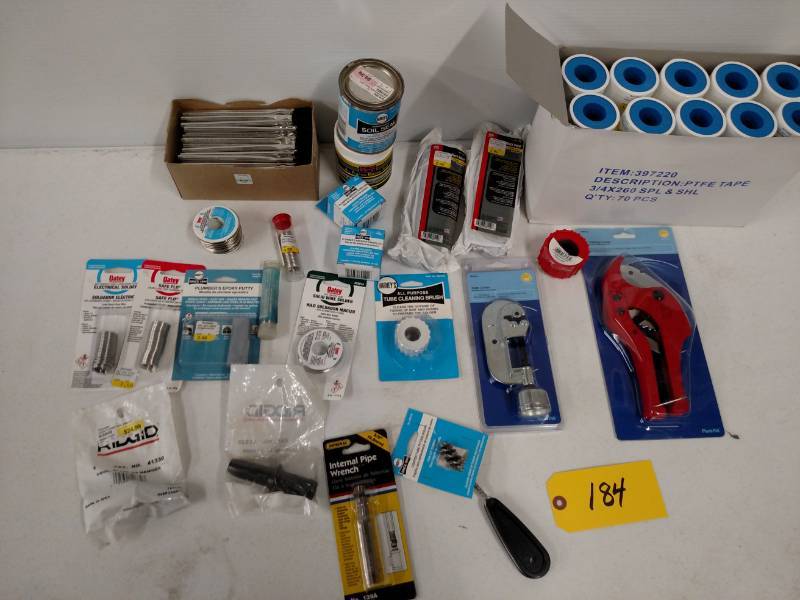 lot 184 image: Plumbing Tools & Supplies...