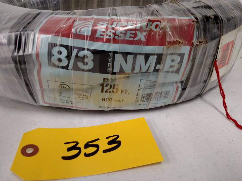lot 353 image: 125 83 NM-b 600 Volt Wire...