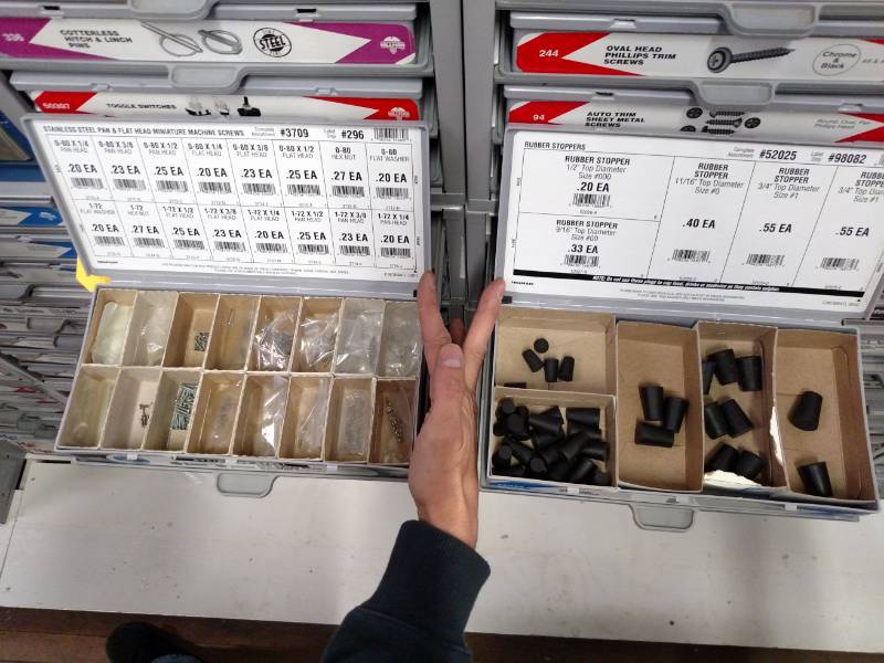 lot 412 image: (4) Cabinets with Asstd Hardware...