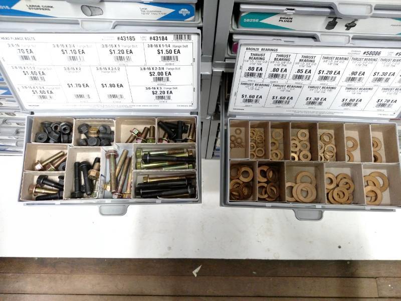 lot 413 image: (4) Cabinets with Asstd Hardware...
