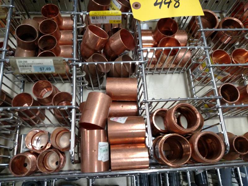 lot 448 image: Asstd Copper Fittings, 34 & Larg...