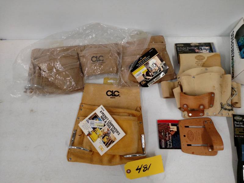 lot 481 image: Asstd Toolbelts, Gloves, Backbrace...
