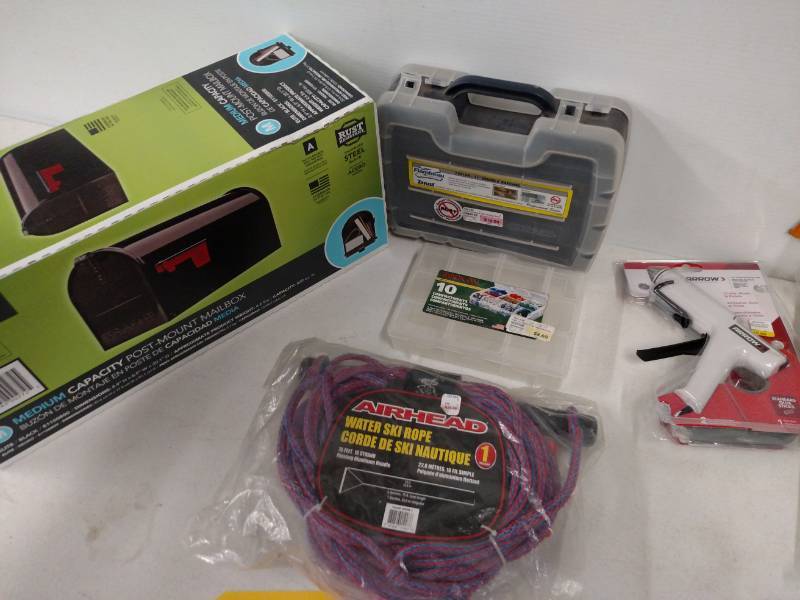 lot 482 image: Mailbox, Welding Gloves, & Asstd T...