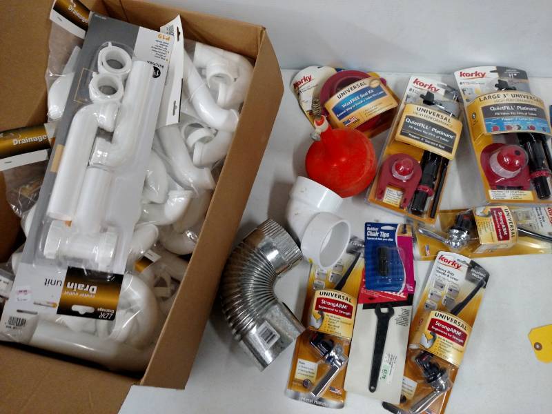 lot 567 image: Asstd Plumbing Parts, Wheels, & Mi...