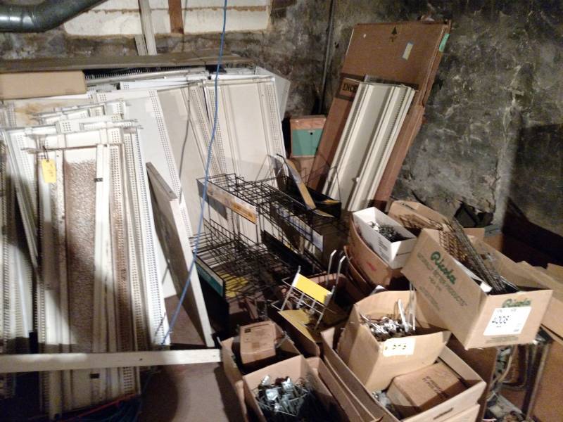 lot 593 image: Asstd Shelving Parts, Bring Help F...