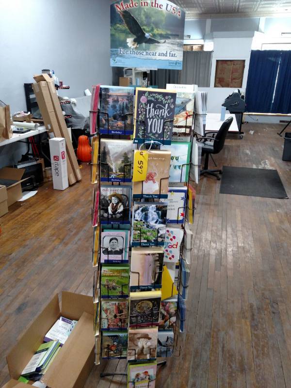 lot 597 image: Greeting Cards with Rack & Replacem...
