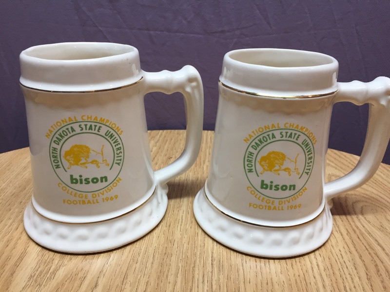 lot 109 image: 1969 NDSU BISON National Champions Mugs