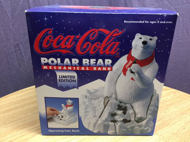 lot 119 image: Coca-Cola Polar Bear Mechanical Bank