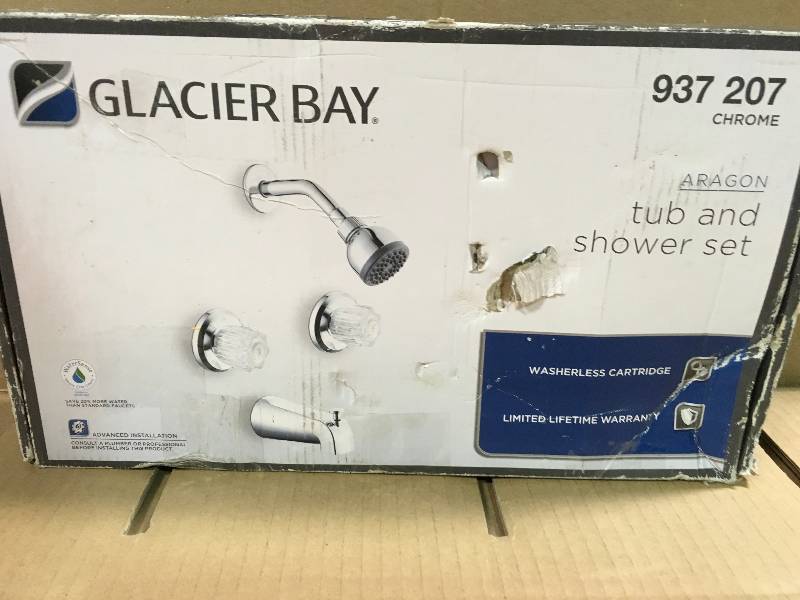 lot 25 image: Aragon 2-Handle 1-Spray Tub and Shower Faucet in Chrome (Valve Included)  USED  in good condition